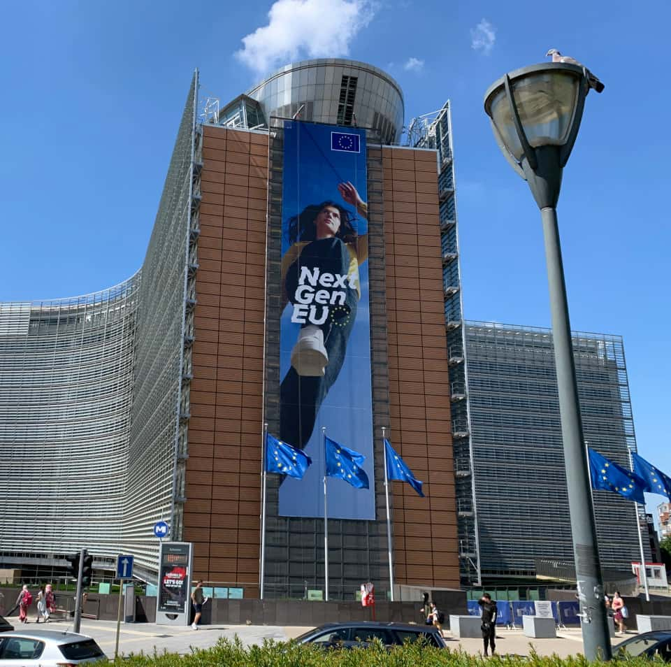 EU Commission Berlaymont Next Generation EU